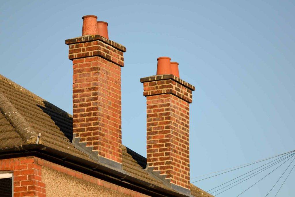 Victorian house chimneys